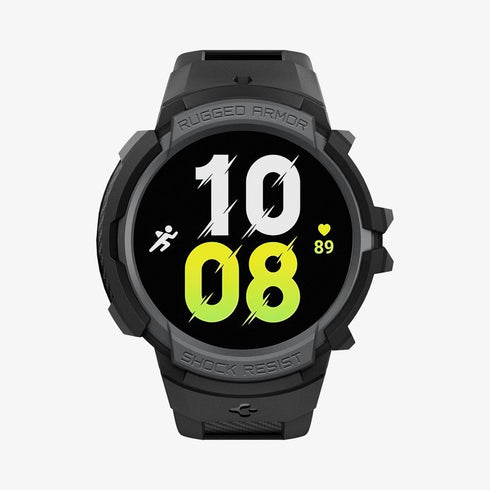 ACS06488 - Galaxy Watch 6 Classic (47mm) Case Rugged Armor Pro in black showing the front